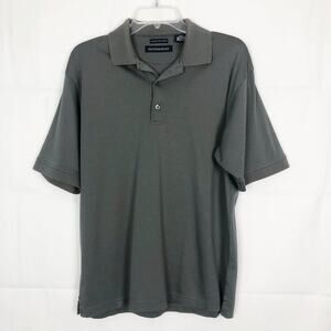 Hathaway Men's 100% Cotton Short Sleeve Gray Polo Size S